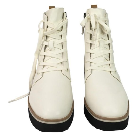 DR. SCHOLL\'S Women\'s Local Faux Leather Boots In White Sz 8 DM